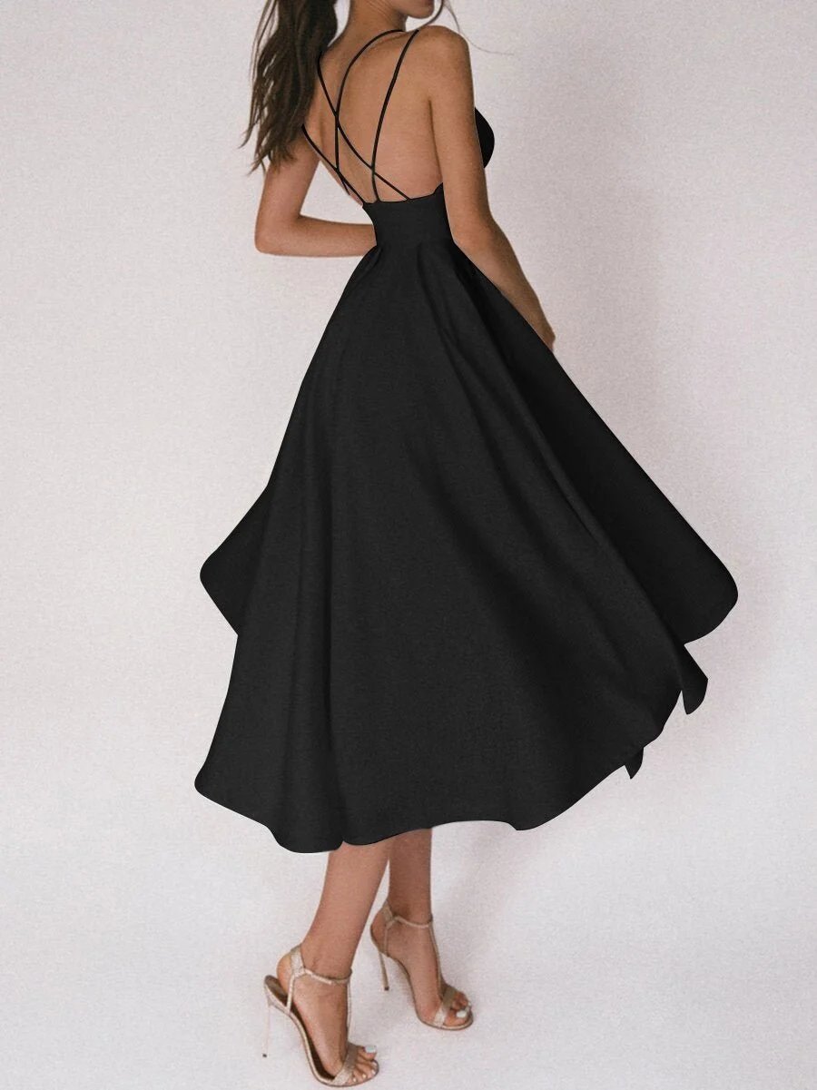 Summer saleElegant strappy V-neck dress