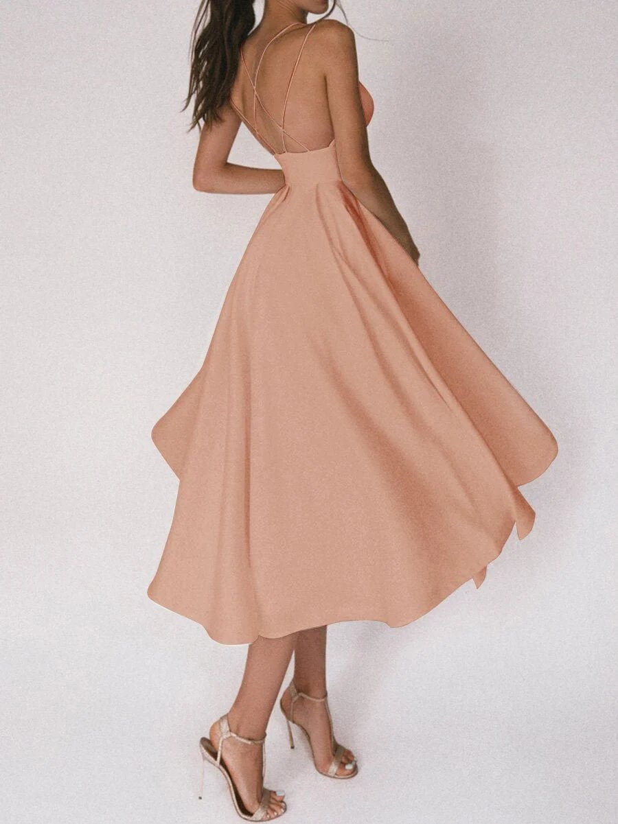 Summer saleElegant strappy V-neck dress