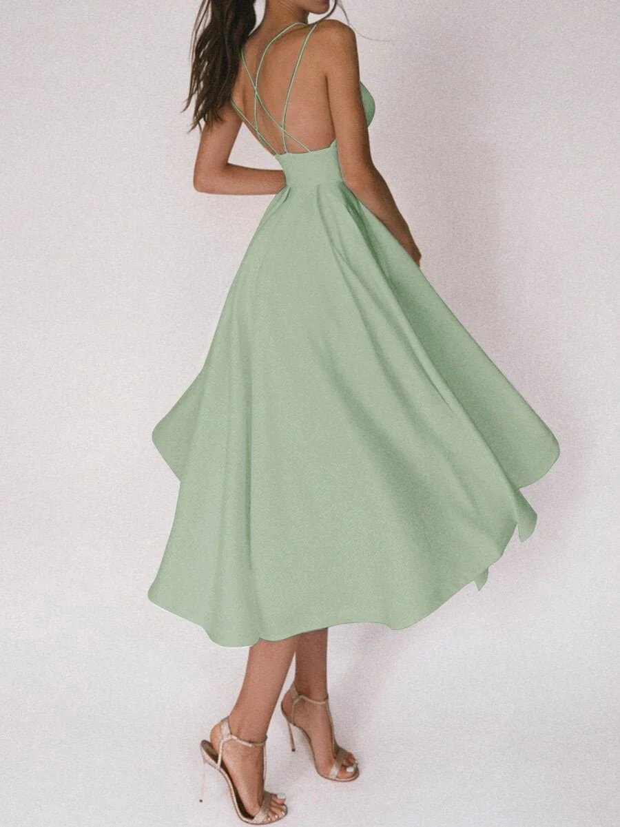 Summer saleElegant strappy V-neck dress