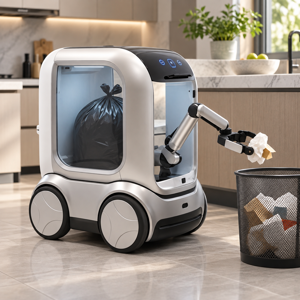 🤖🦾 Smart Auto-Compress Trash Robot – AI Robotic Arm Pickup, Automatic Waste Collection & Compression 🗑️✨