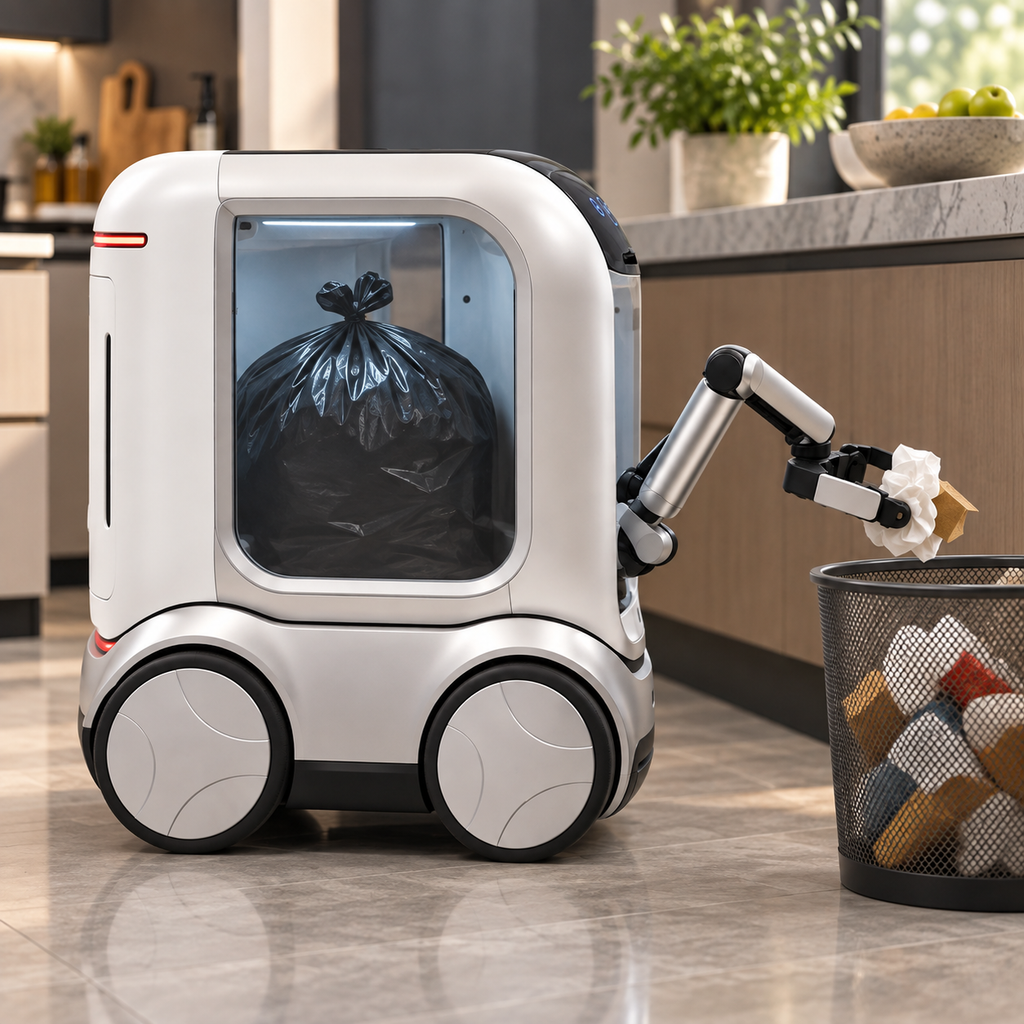 🤖🦾 Smart Auto-Compress Trash Robot – AI Robotic Arm Pickup, Automatic Waste Collection & Compression 🗑️✨