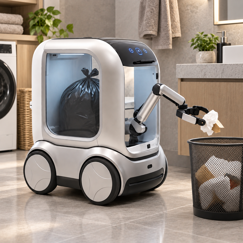🤖🦾 Smart Auto-Compress Trash Robot – AI Robotic Arm Pickup, Automatic Waste Collection & Compression 🗑️✨