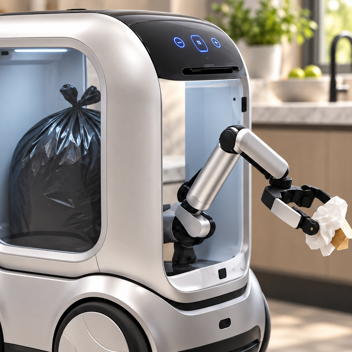🤖🦾 Smart Auto-Compress Trash Robot – AI Robotic Arm Pickup, Automatic Waste Collection & Compression 🗑️✨