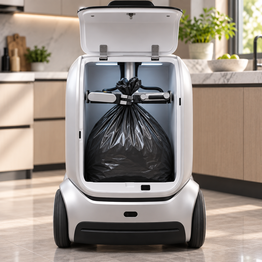 🤖🦾 Smart Auto-Compress Trash Robot – AI Robotic Arm Pickup, Automatic Waste Collection & Compression 🗑️✨