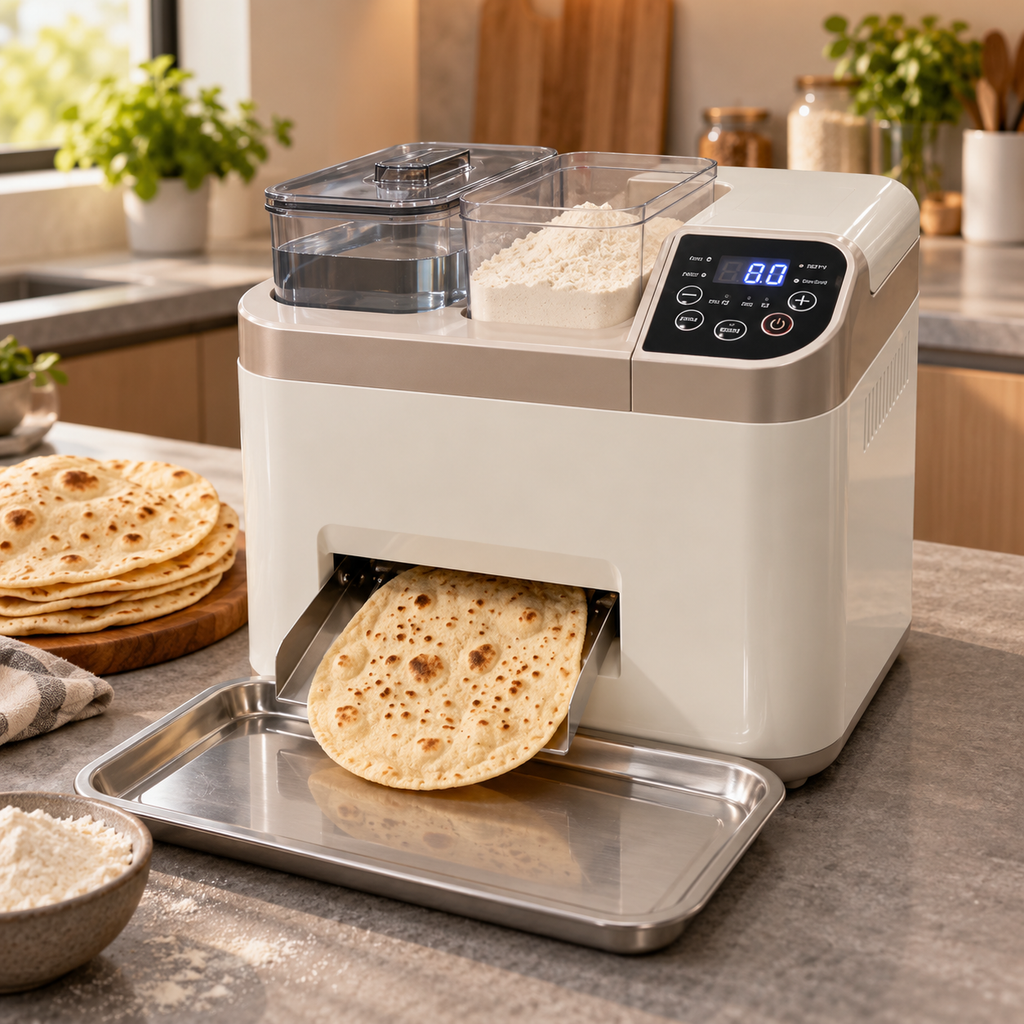 🍞 Smart Automatic Flatbread Maker 🥙 Just Add Flour & Water for Fresh Homemade