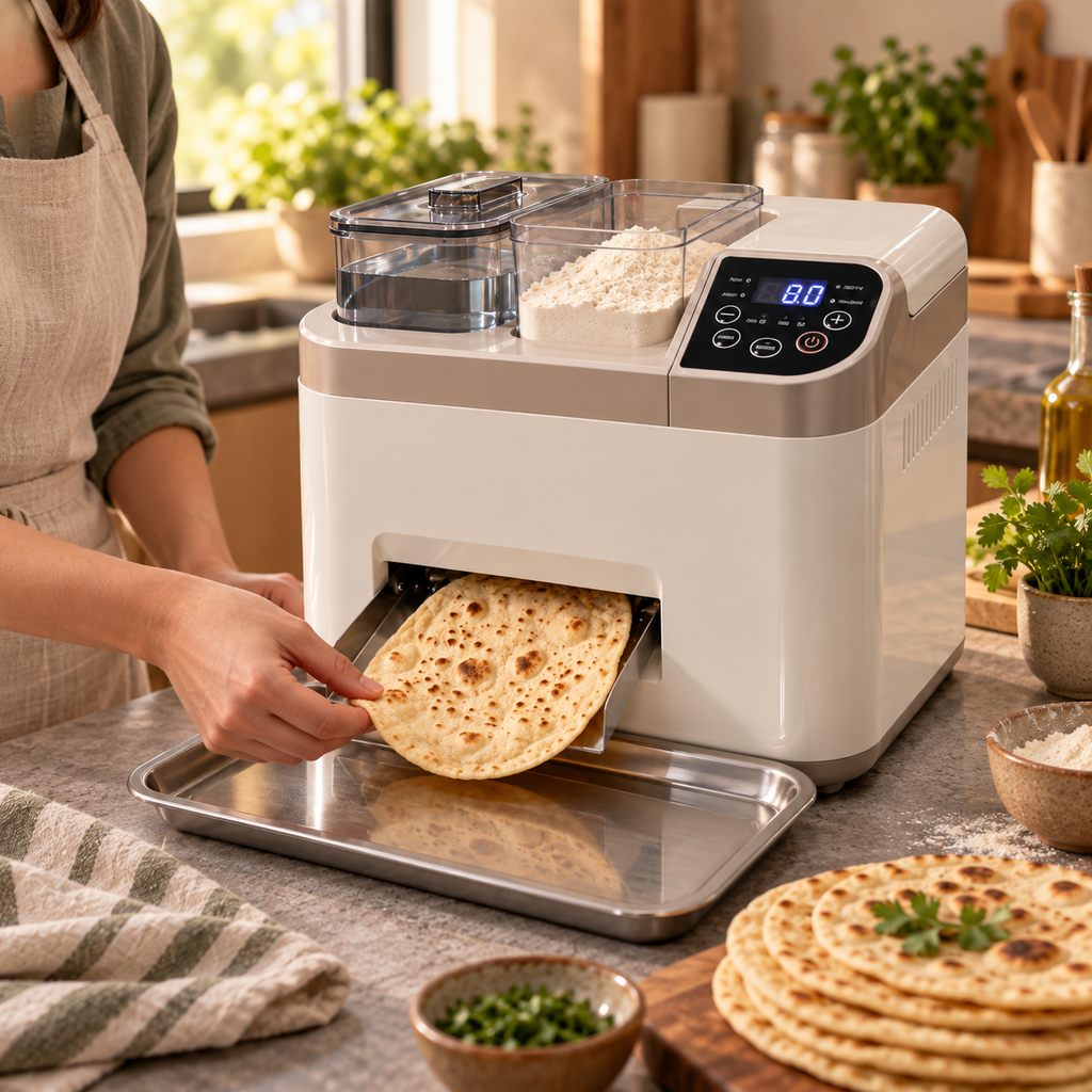 🍞 Smart Automatic Flatbread Maker 🥙 Just Add Flour & Water for Fresh Homemade