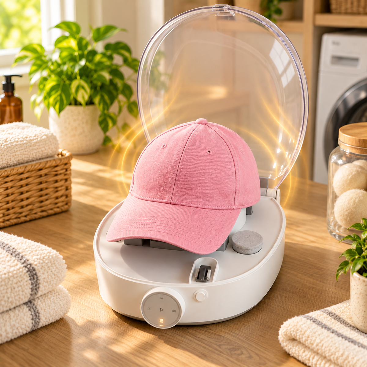 🧢 Automatic Hat Washer ✨ Gentle Cap Cleaning & High-Temperature Sanitizing Machine
